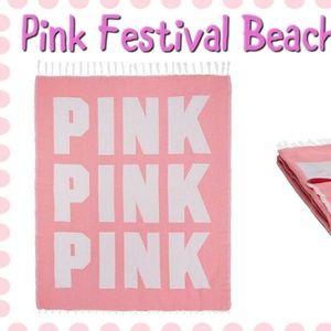 Victoria's Secret PINK Beach Throw Blanket New! Stadium Festival Picnic …